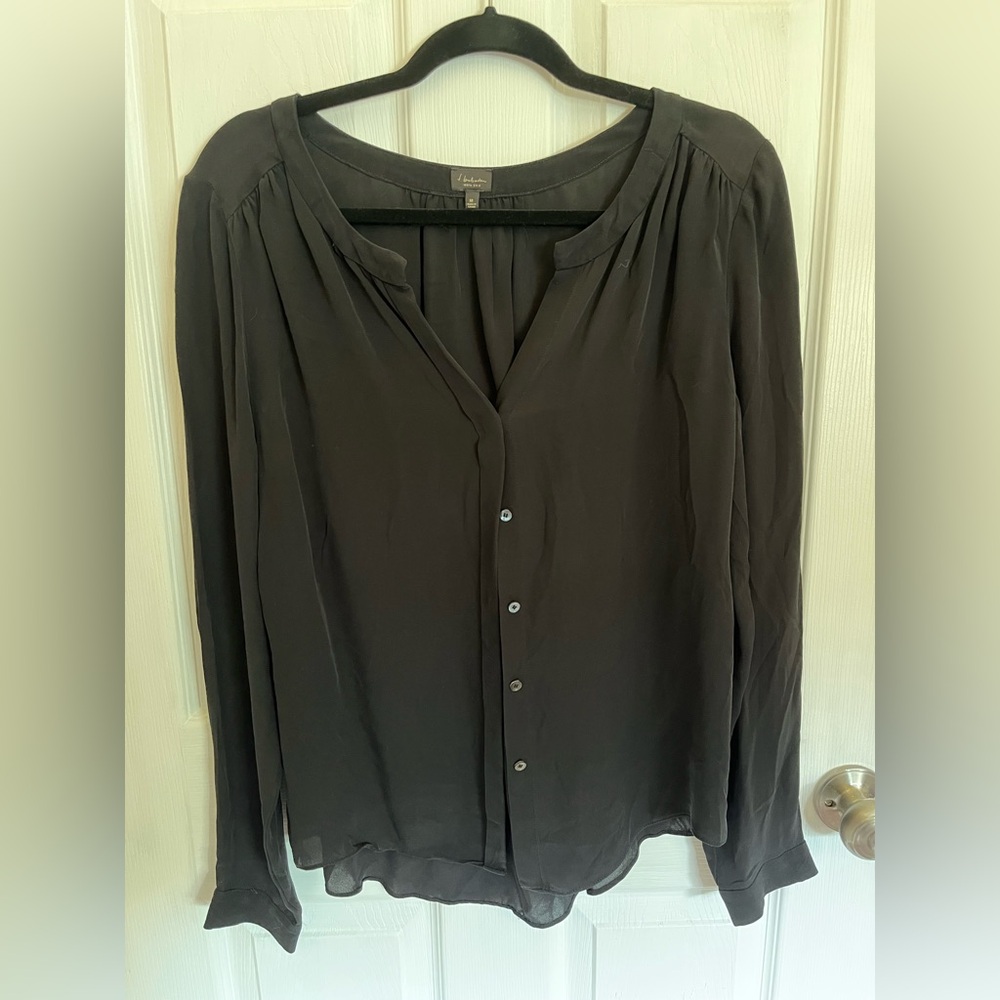 Sheer 100% silk Babaton blouse